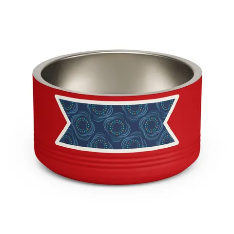 Caribbean Unity Island Stars Pet Bowl — front view