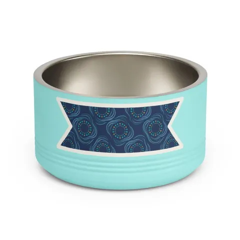 Caribbean Unity Island Stars Pet Bowl — front view