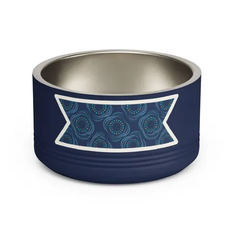 Caribbean Unity Island Stars Pet Bowl — front view