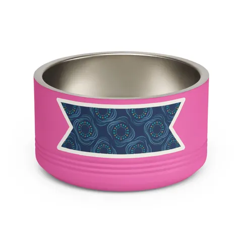 Caribbean Unity Island Stars Pet Bowl — front view