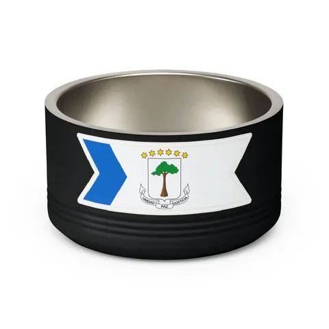 Equatorial Guinea Tricolor & Triangle Pet Bowl — back view