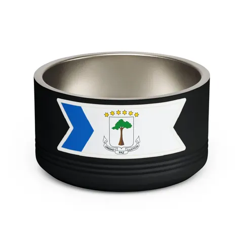 Equatorial Guinea Tricolor & Triangle Pet Bowl — front view