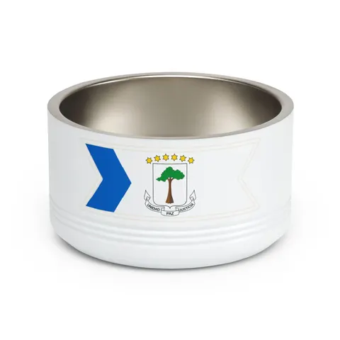 Equatorial Guinea Tricolor & Triangle Pet Bowl — front view
