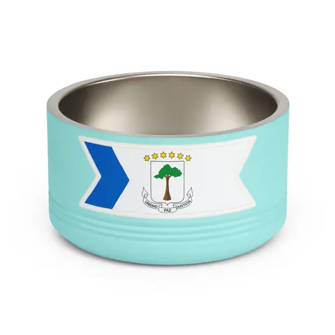 Equatorial Guinea Tricolor & Triangle Pet Bowl — front view
