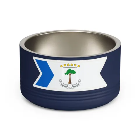 Equatorial Guinea Tricolor & Triangle Pet Bowl — front view