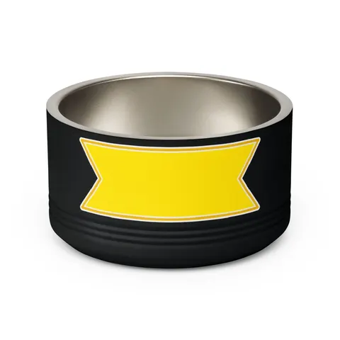 Gabon Green Yellow Blue Pet Bowl — back view
