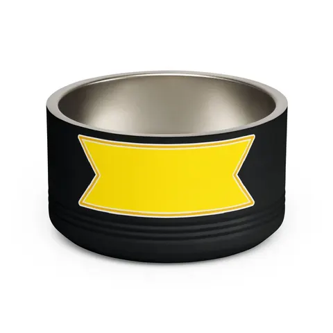 Gabon Green Yellow Blue Pet Bowl — front view