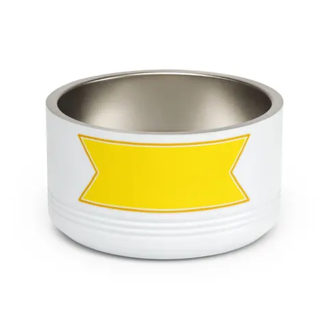 Gabon Green Yellow Blue Pet Bowl — front view
