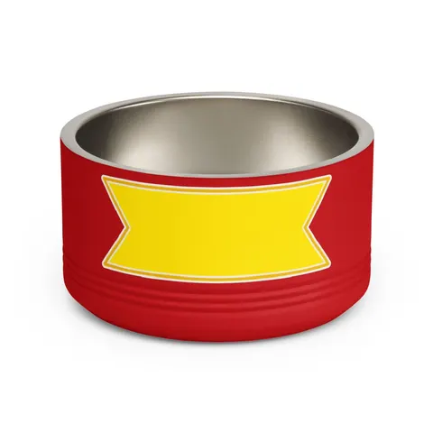 Gabon Green Yellow Blue Pet Bowl — front view