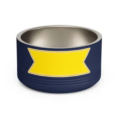 Gabon Green Yellow Blue Pet Bowl — front view