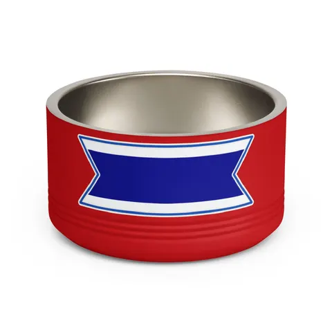 Gambia Red Blue Green Pet Bowl — front view