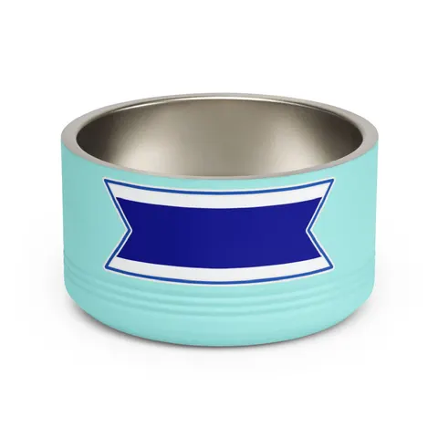 Gambia Red Blue Green Pet Bowl — front view