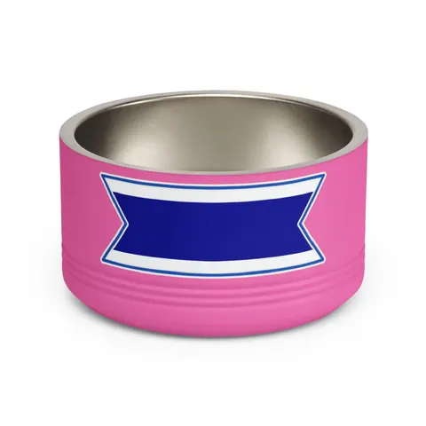 Gambia Red Blue Green Pet Bowl — front view