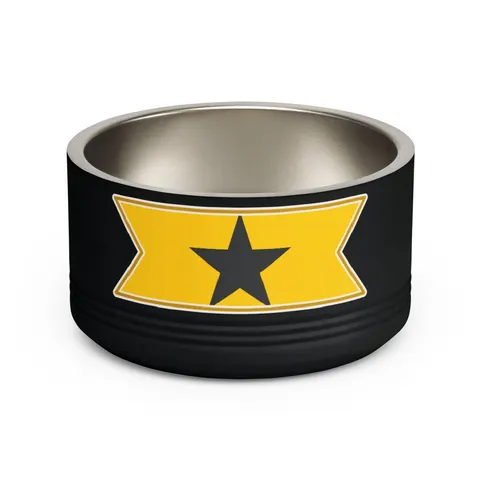 Ghana Red Gold Green & Star Pet Bowl — front view