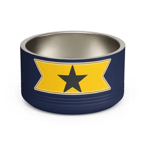 Ghana Red Gold Green & Star Pet Bowl — front view