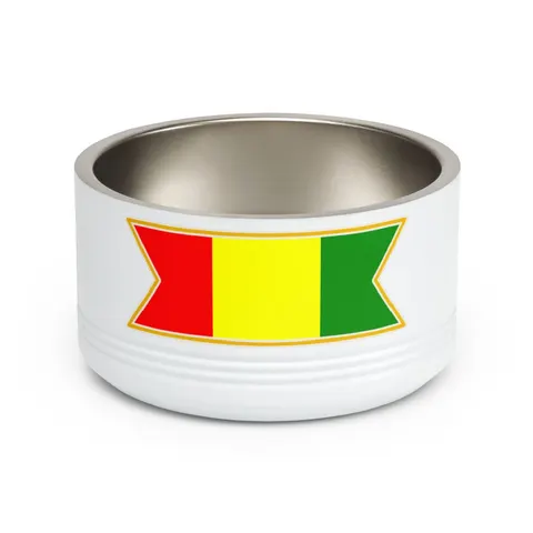 Guinea Red Yellow Green Pet Bowl — front view