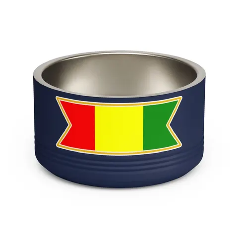 Guinea Red Yellow Green Pet Bowl — front view