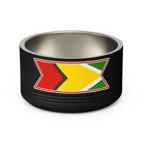 Guyana Arrowhead Design Pet Bowl — back view