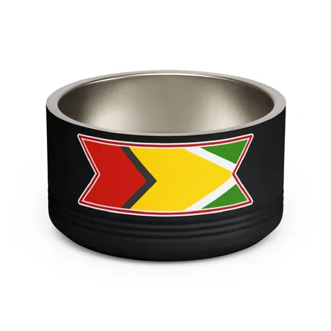 Guyana Arrowhead Design Pet Bowl — front view