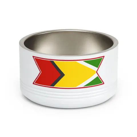 Guyana Arrowhead Design Pet Bowl — front view