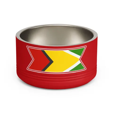 Guyana Arrowhead Design Pet Bowl — front view