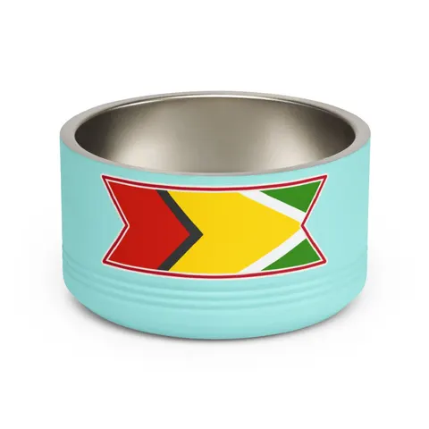 Guyana Arrowhead Design Pet Bowl — front view