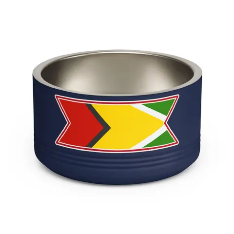 Guyana Arrowhead Design Pet Bowl — front view