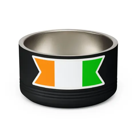 Côte d’Ivoire Orange White Green Pet Bowl — back view
