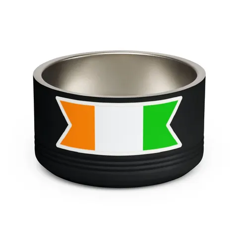 Côte d’Ivoire Orange White Green Pet Bowl — front view