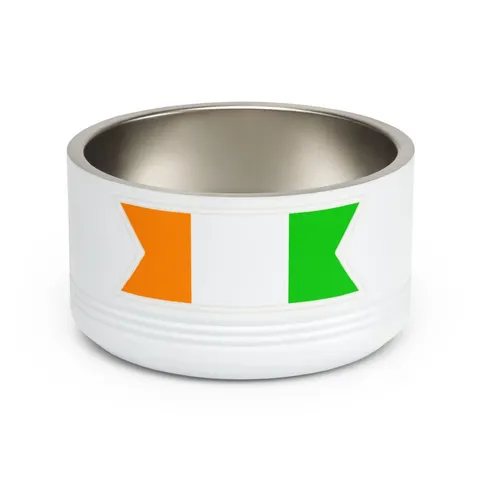 Côte d’Ivoire Orange White Green Pet Bowl — front view