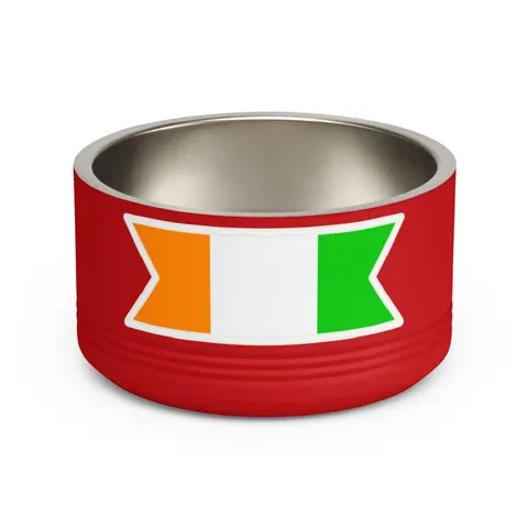 Côte d’Ivoire Orange White Green Pet Bowl — front view