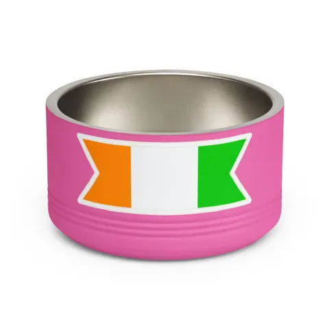 Côte d’Ivoire Orange White Green Pet Bowl — front view