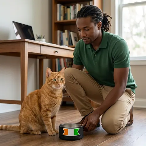 Côte d’Ivoire Orange White Green Pet Bowl
