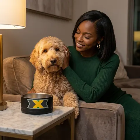 Jamaica Gold Cross Pet Bowl