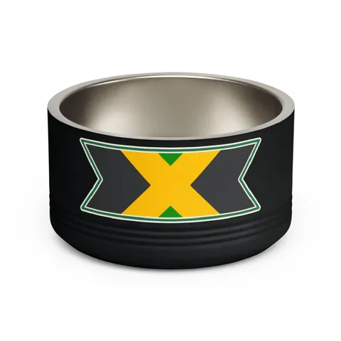 Jamaica Gold Cross Pet Bowl — front view