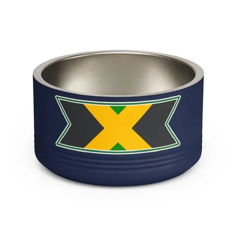 Jamaica Gold Cross Pet Bowl — front view