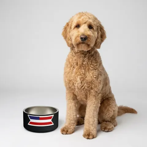 Liberia Stripes & Single Star Pet Bowl