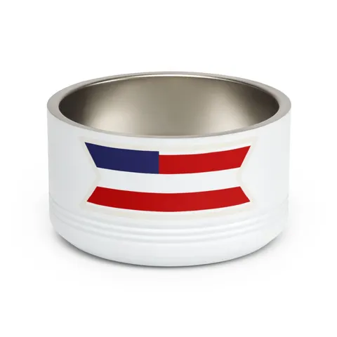 Liberia Stripes & Single Star Pet Bowl — front view