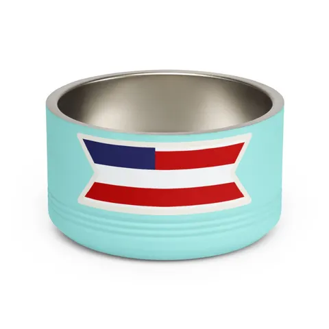 Liberia Stripes & Single Star Pet Bowl — front view