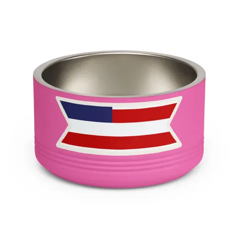Liberia Stripes & Single Star Pet Bowl — front view