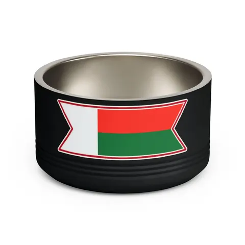 Madagascar White Red Green Pet Bowl — front view