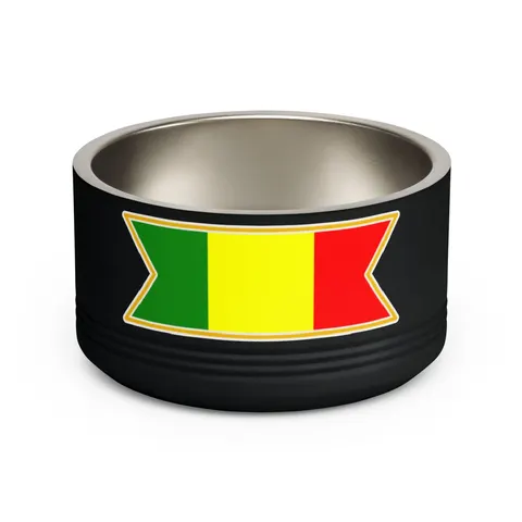 Mali Green Yellow Red Pet Bowl — front view