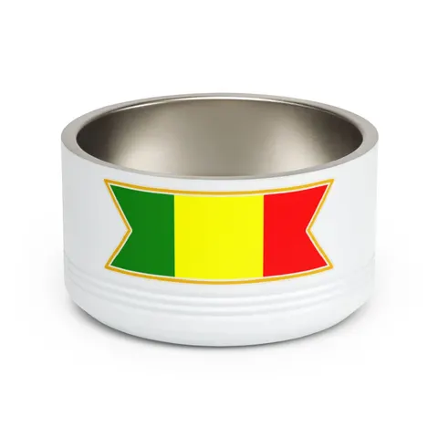 Mali Green Yellow Red Pet Bowl — front view
