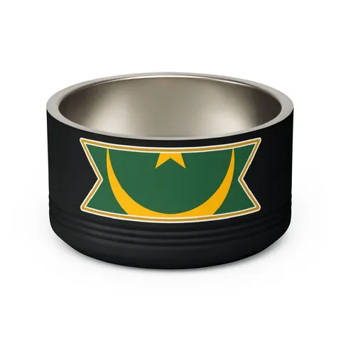 Mauritania Green Gold Crescent Pet Bowl — back view
