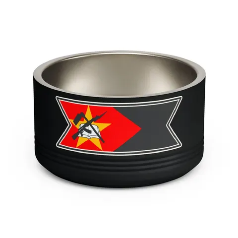 Mozambique Green Black Yellow Pet Bowl — front view