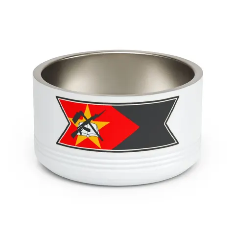 Mozambique Green Black Yellow Pet Bowl — front view