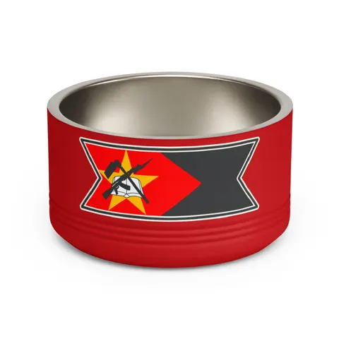 Mozambique Green Black Yellow Pet Bowl — front view