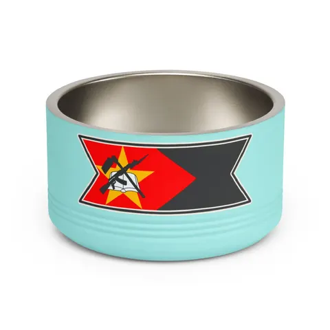 Mozambique Green Black Yellow Pet Bowl — front view