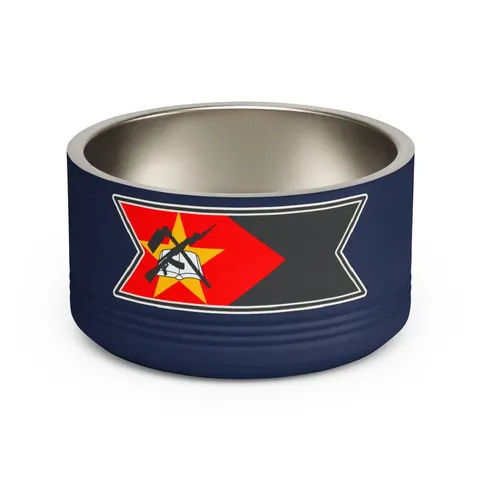 Mozambique Green Black Yellow Pet Bowl — front view
