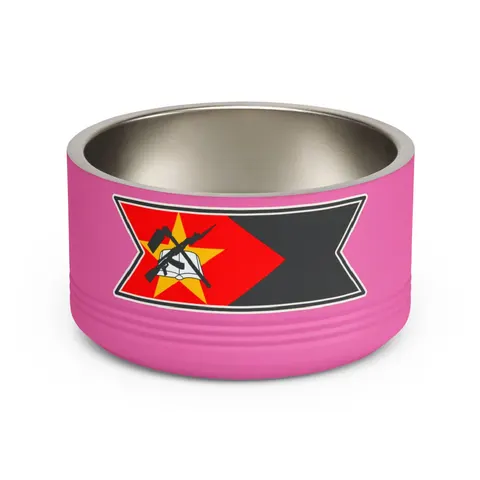 Mozambique Green Black Yellow Pet Bowl — front view